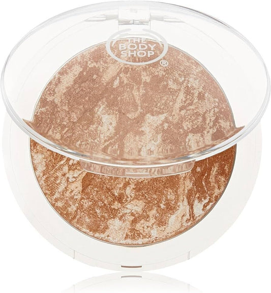 The Body Shop Shade 01 Golden Bronze Pressed Powder Shimmer Bronzer New Sealed