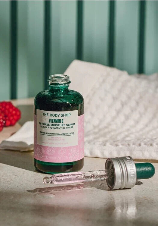 NEW!!! The Body Shop Vitamin E Bi-Phrase Serum - Hydration - 1 Fl Oz - 30ml