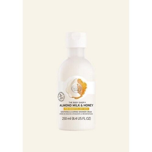 NEW!!! The Body Shop Almond Milk & Honey Shower Cream 250ml - 8.4 Oz