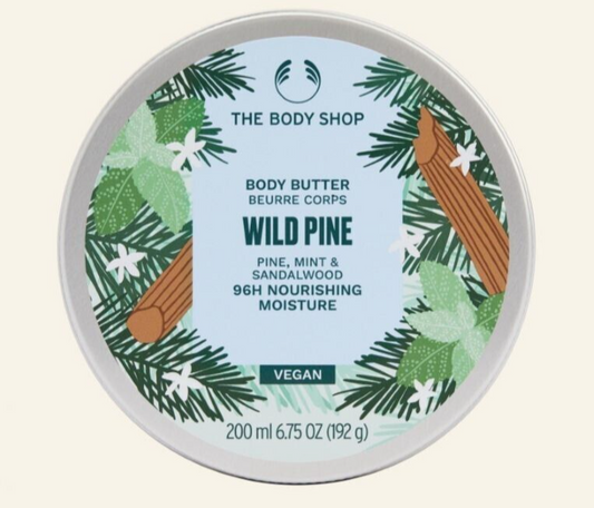 NEW!!! The Body Shop Wild pine & Sandalwood & mint Body Butter 200ml 
