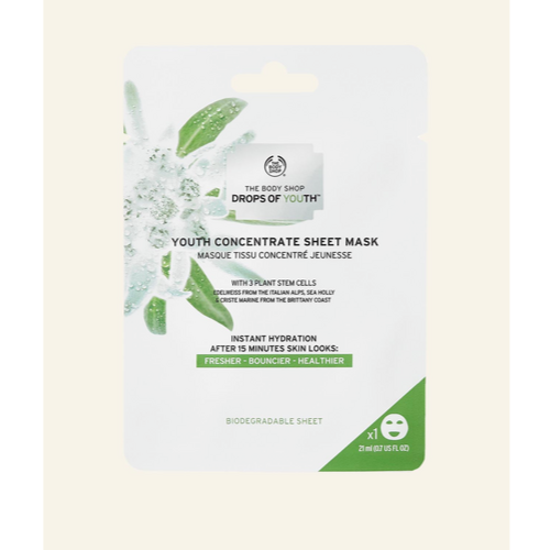 NEW!!! The Body Shop Drops of Youth Concentrate Sheet Mask 21ml