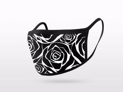 Womens Flower Floral Face Masks | Washable Fabric Face Masks | Individually Packed | 3 pack | 3 Layers Cloth Face Masks | UK Seller