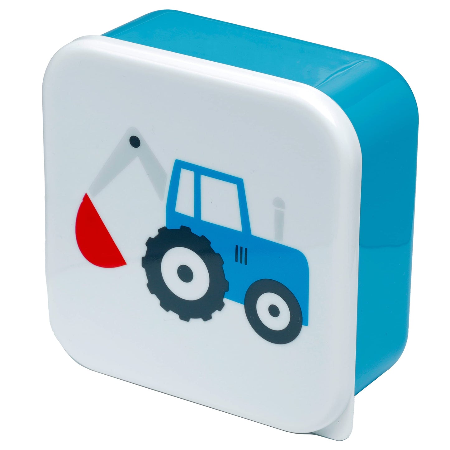 Puckator Little Tractors Set of 3 Lunch Box Snack Pots M/L/XL - Lunchbox with Multi Compartments - Small Food Containers - Lunchbox for Adults and Kids - Girls Boys Lunchbox - Snack Storage