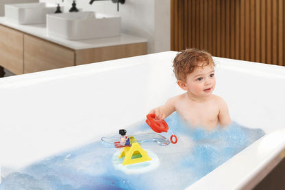 Playmobil 70635 1.2.3 AQUA Water Seesaw with Boat, educational toy, indoor and outdoor water toy, exciting and fun water play, fun imaginative role-play, playset suitable for children ages 1.5+