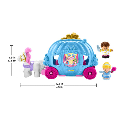 Fisher-Price Little People Toddler Toy Disney Princess Cinderella?s Dancing Carriage Playset with Figures for Pretend Play Ages 18+ Months, HGP76