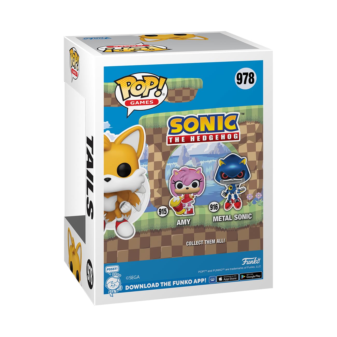 Funko Pop! Games: Sonic - Miles Tails Prower - Tails - (Flying) - Flocked - 1/6 Odds for Rare Chase Variant - Sonic the Hedgehog - Collectable Vinyl Figure - Gift Idea - Official Merchandise