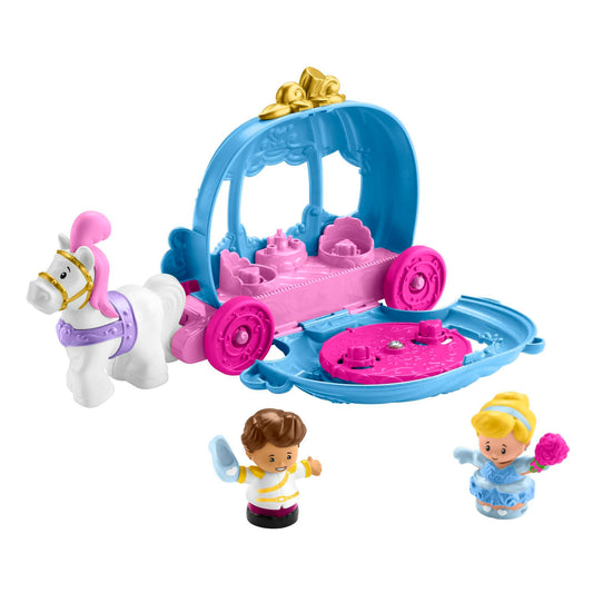 Fisher-Price Little People Toddler Toy Disney Princess Cinderella?s Dancing Carriage Playset with Figures for Pretend Play Ages 18+ Months, HGP76