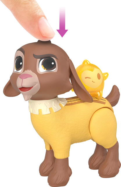 Mattel Disney Wish Talking Valentino & Star 12cm Toy Figure Playset with 10+ Sounds and Phrases