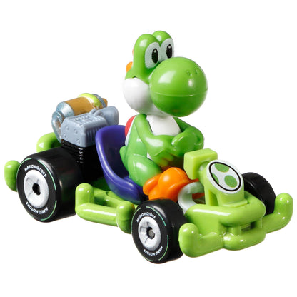 Hot-Wheels - Mario Kart Figure Yoshi Dinosaur Pipe Frame Kart 1:64