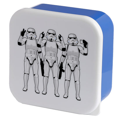 Puckator The Original Stormtrooper Set of 3 Lunch Box Snack Pots M/L/XL - Lunchbox with Multi Compartments - Small Food Containers - Lunchbox for Adults and Kids - Girls Boys Lunchbox - Snack Storage
