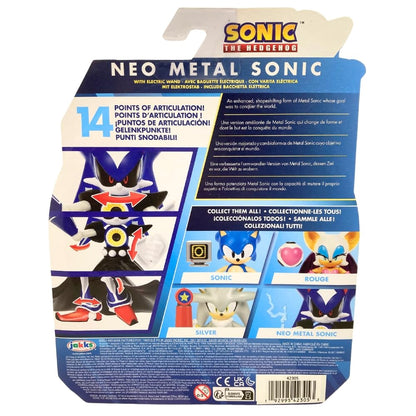 Jakks Pacific Sonic the Hedgehog 10cm Neo Metal Sonic Figure with Electric Wand Accessory
