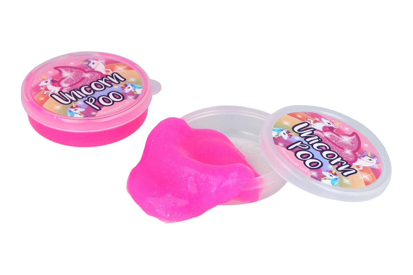Henbrandt Glitter Unicorn Poo Pink Putty Tub of Slime Squishy Stretchy Poo Toys Stress Relief Toy for Kids Putty Unicorn Party Bag Favours Loot Bag Fillers Lucky Dip Favours Stocking Fillers