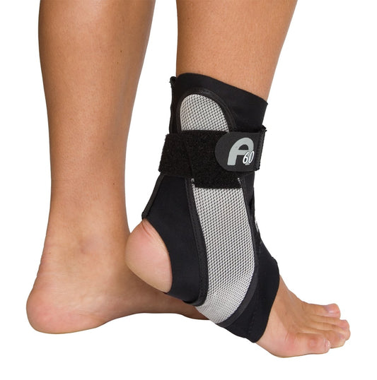 AIRCAST A60 Ankle Support Brace, Right Foot, Black, Small