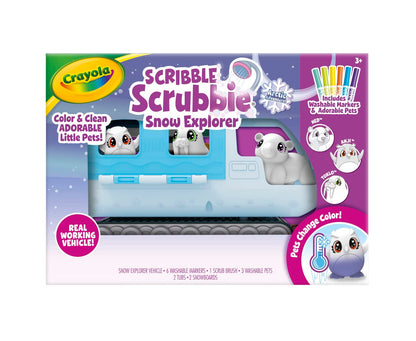 Crayola Scribble Scrubbie Pets Arctic Snow Explorer, Color & Wash Creative Toy, Gift for Kids, Age 3, 4, 5, 6