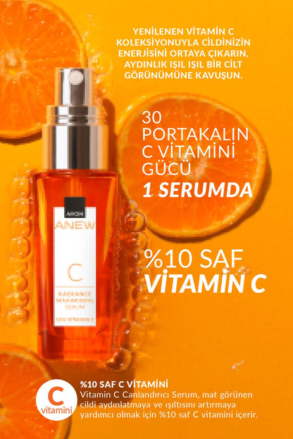 Avon Anew Radiance Maximising Vitamin C Serum, 30ml Boxed & Sealed, Brightens Tired Skin