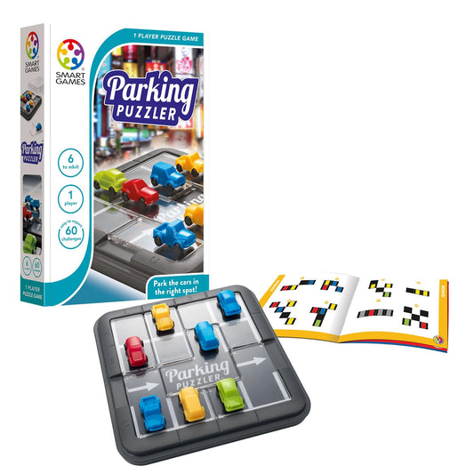 SmartGames - Parking Puzzler, Puzzle Game with 60 Challenges, 6+ Years