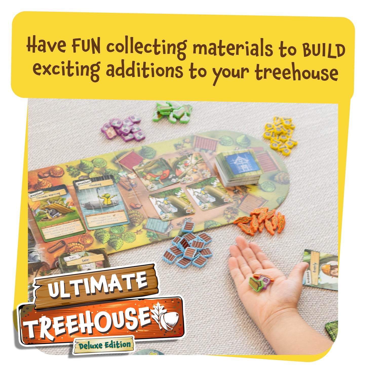 Ultimate Treehouse | Entry Level Resource Management Tile Game | Strategy Board Games for 8+ Year Olds | Family Games for 2 to 4 Players