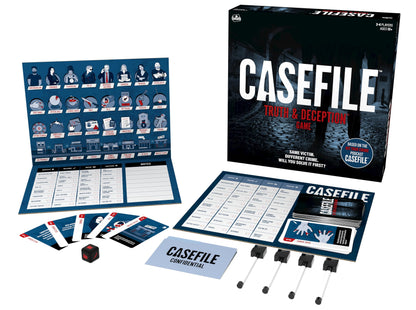 Goliath Games - Casefile: Truth and Deception, True Crime Murder Mystery Board Game for 3-4 Players, Ages 12+, Black