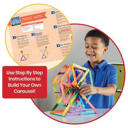 Learning Resources Craft Stick Creations 10 Science Experiments, Activity Book for Kids Ages 9-12, Jumbo Craft Stick Kit for Science, Technology, Maths & Engineering Activities, Multi-coloured