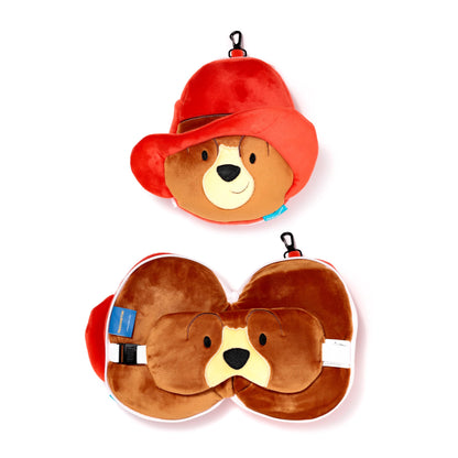 Relaxeazzz Paddington Bear Travel Pillow & Eye Mask - Sleep Eye Mask Masks - Kids Travel Accessories For Sleeping Airplane - Flight Plane Neck Pillow Pillows
