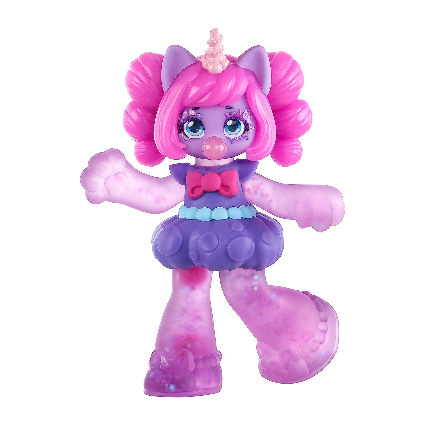 Jelli Crush 18508 Doublicious 2 Pack, Bubba Gumm and Gummi Sours, Squishy, Smooshy, Stretchy Candy Unicorn Themed Dolls with Unique Charms Inside, Medium