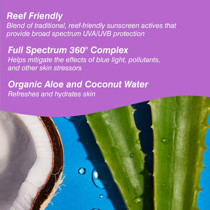 Coola SPF 15 Water Mist Suncreen, 70 Percent + Organic Sunscreen for Daily Use, Refreshing and Alcohol Free, 50 ml
