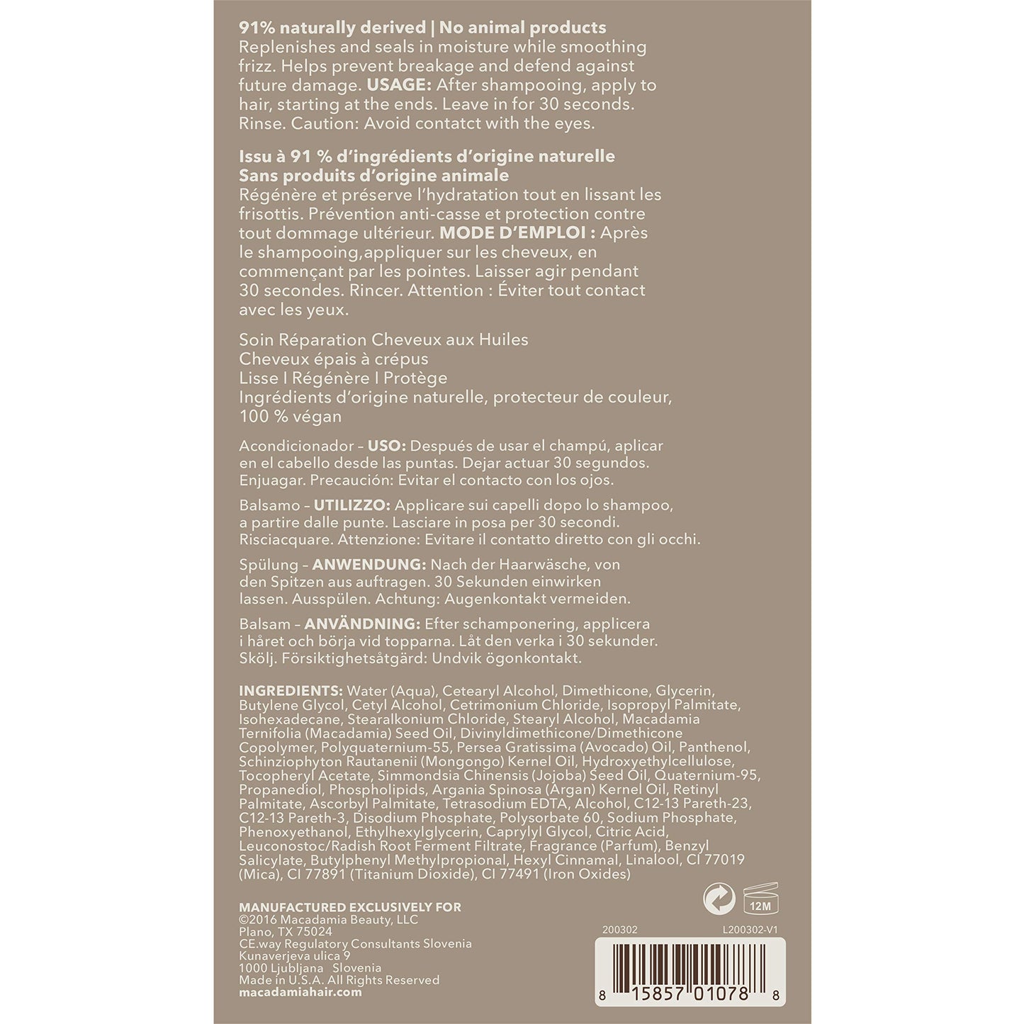Macadamia Professional Ultra Rich Moisture Conditioner 1000 ml