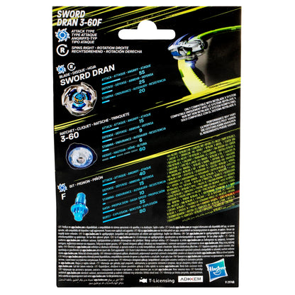 Beyblade X Sword Dran 3-60F Starter Pack Top and Launcher
