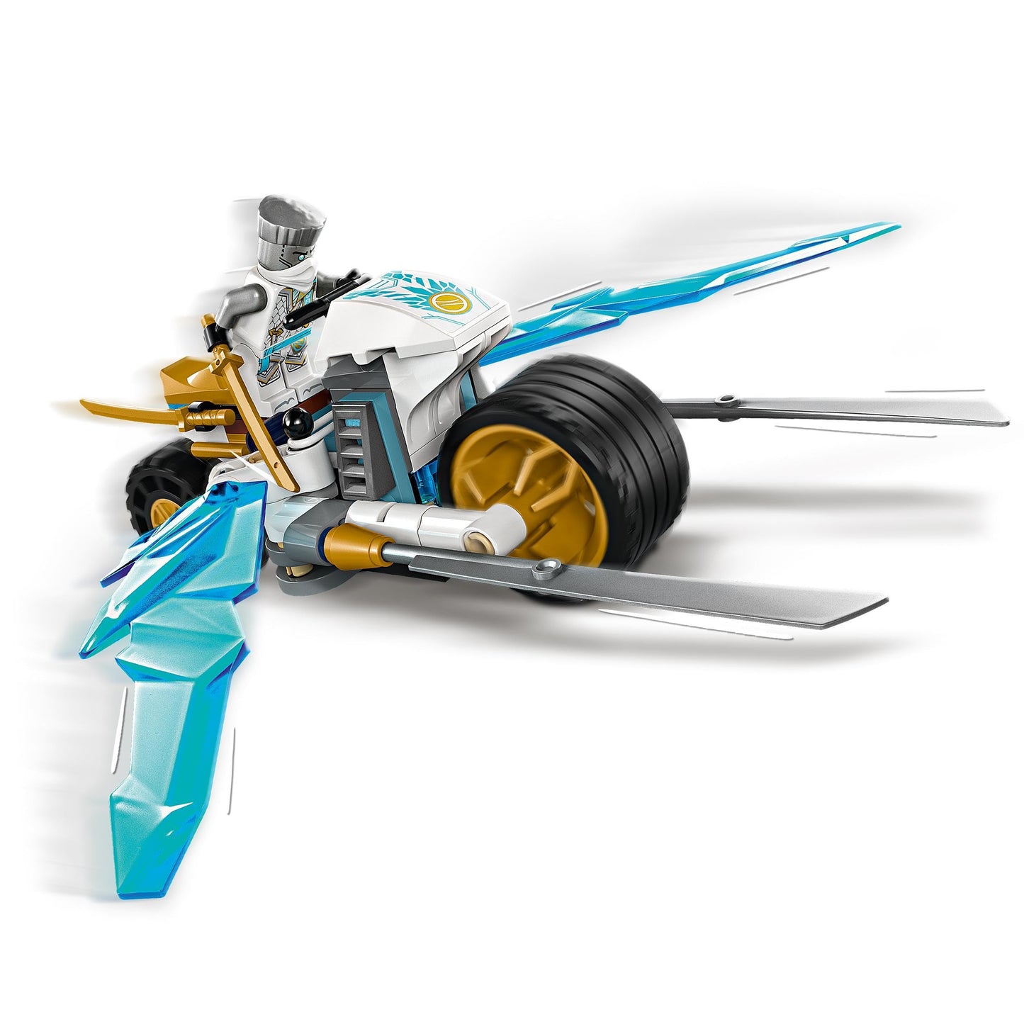 LEGO NINJAGO Zane?s Ice Motorcycle Toy for 7 Plus Year Old Boys & Girls, Dragons Rising Motorbike Set with a Zane Character Minifigure, Ninja Adventure Playset, Small Vehicle Gift for Kids 71816