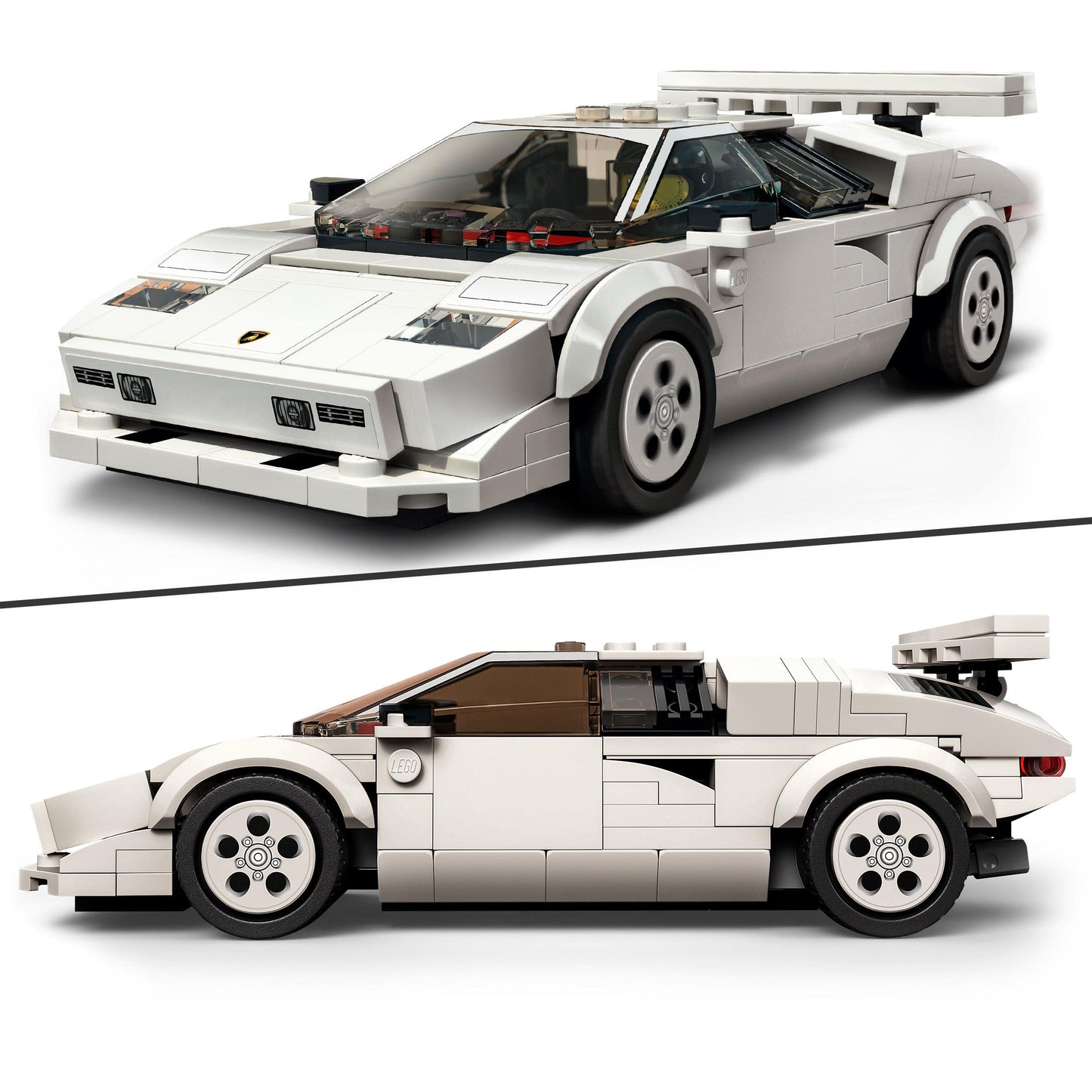 LEGO 76908 Speed Champions Lamborghini Countach, Race Car Toy Model Replica, Collectible Building Set with Racing Driver Minifigure, Multicolor