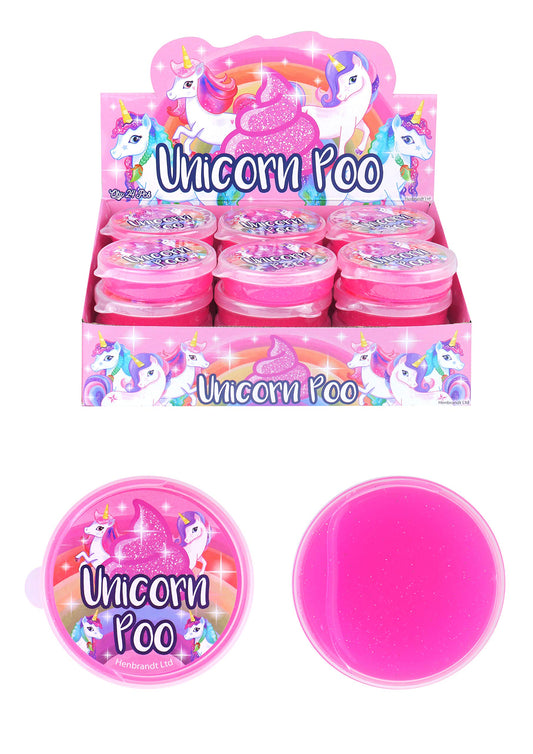 Henbrandt Glitter Unicorn Poo Pink Putty Tub of Slime Squishy Stretchy Poo Toys Stress Relief Toy for Kids Putty Unicorn Party Bag Favours Loot Bag Fillers Lucky Dip Favours Stocking Fillers