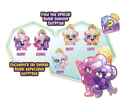 BANDAI TH00003 Royals 8 Pack | This Pinky Promise Multipack Contains 8 Collectable Gemmy Friends 1 Ring and 1 Necklace Mix and Match Gems and Girls Jewellery for Wearable Fun