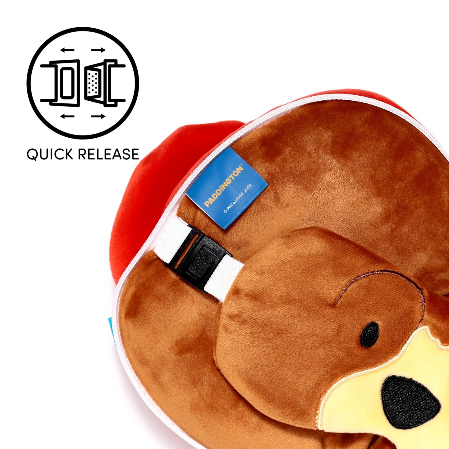 Relaxeazzz Paddington Bear Travel Pillow & Eye Mask - Sleep Eye Mask Masks - Kids Travel Accessories For Sleeping Airplane - Flight Plane Neck Pillow Pillows