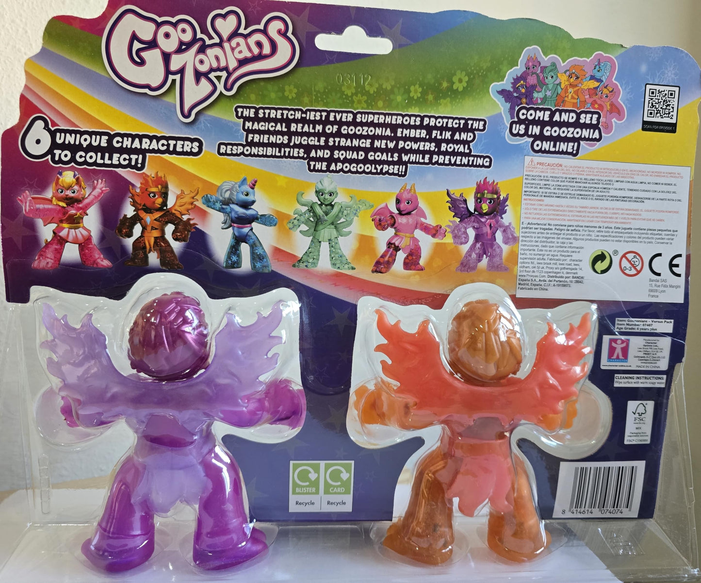 BANDAI - GooZonians - Pack of 2 Dolls Figures, Super Stretchy Action Figures, Discover Hidden Charms, Collectible Action Figures, for Girls Over 4 Years CO07407