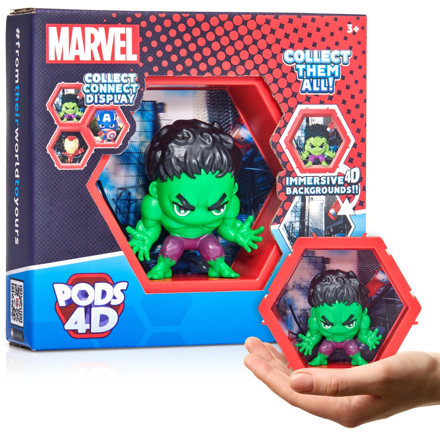 WOW! PODS Avengers Collection | Superhero Light-Up Bobble-Head Figure | Official Marvel Toys, Collectables & Gifts