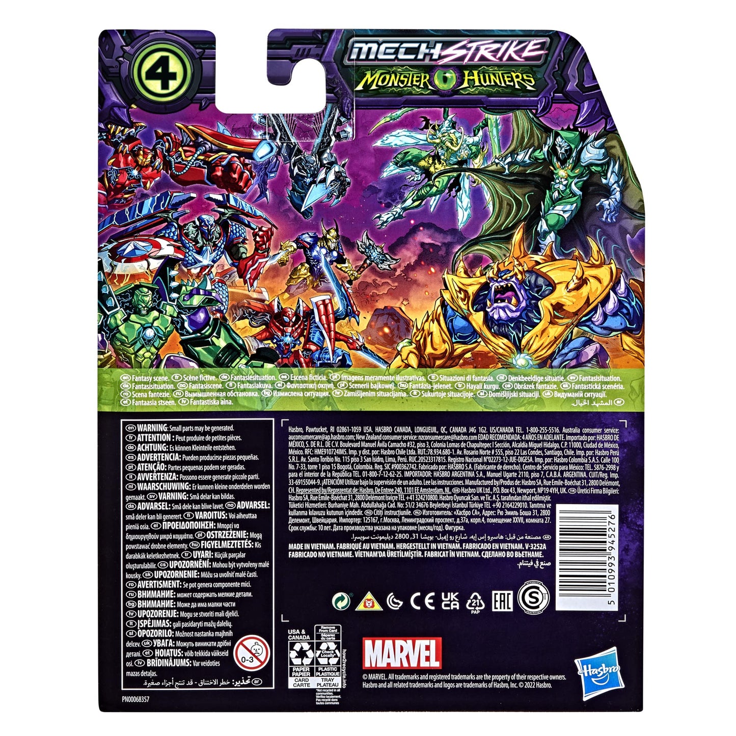 Marvel Hasbro Avengers Mech Strike Monster Hunters Doctor Doom Toy, 15-cm-Scale Action Figure, Toys for Kids Ages 4 and Up, Multicolor,F4759